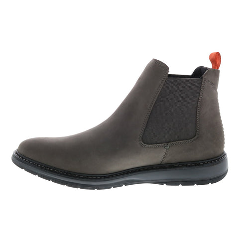 Clarks Chantry Top 26161196 Mens Gray Nubuck Slip On Chelsea Boots