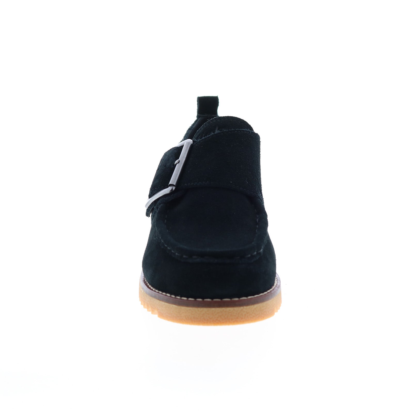Clarks Eden Mid Monk 26161317 Womens Black Suede Block Heels Shoes ...
