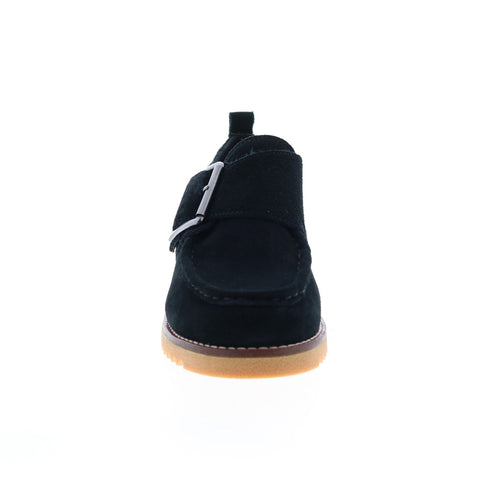 Clarks Eden Mid Monk 26161317 Womens Black Suede Casual Dress Boots