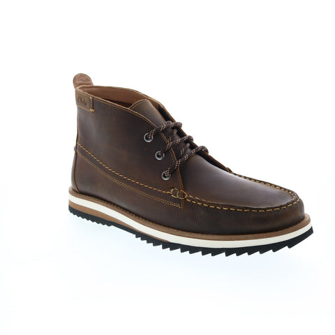 Clarks Durston Mid 26161353 Mens Brown Leather Lace Up Chukkas Boots