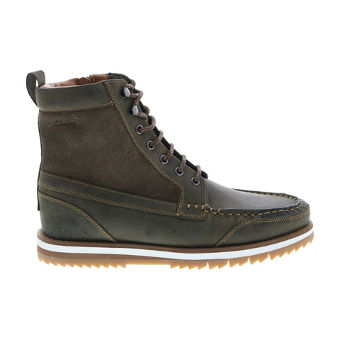 Clarks Durston Hi 26162218 Mens Green Leather Lace Up Casual Dress Boo - Ruze Shoes Clarks Durston Hi 26162218 Mens Green Leather Lace Up Casual Dress Boo - Ruze Shoes