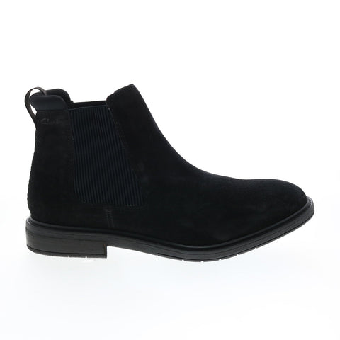 Clarks Clarkdale Hall 26162276 Mens Black Suede Slip On Chelsea Boots