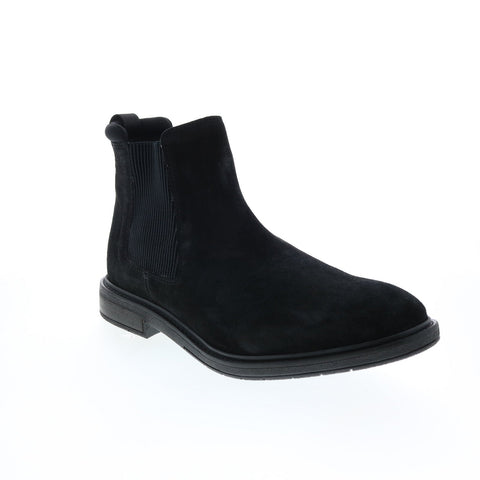 Clarks Clarkdale Hall 26162276 Mens Black Suede Slip On Chelsea Boots