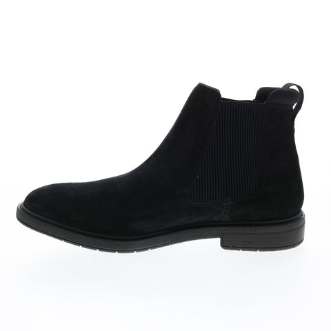 Clarks Clarkdale Hall 26162276 Mens Black Suede Slip On Chelsea Boots