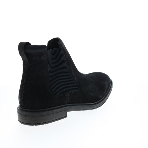 Clarks Clarkdale Hall 26162276 Mens Black Suede Slip On Chelsea Boots