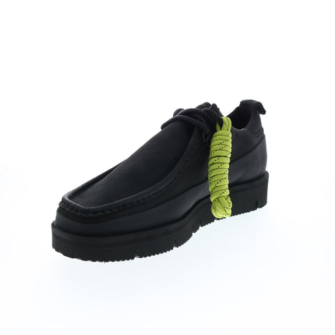 Clarks Wallabee Hiker 26162335 Mens Black Leather Lace Up Chukkas Boots