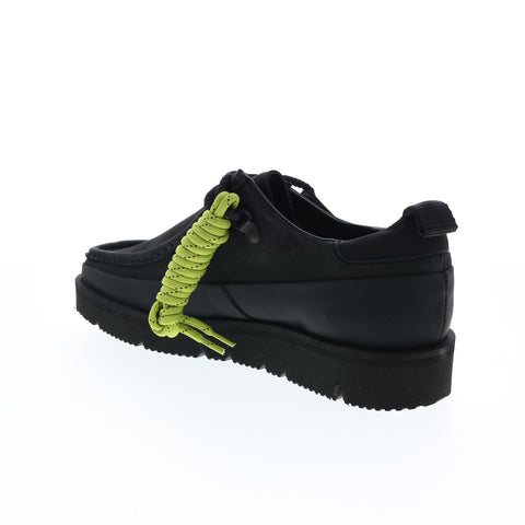 Clarks Wallabee Hiker 26162335 Mens Black Leather Lace Up Chukkas Boots