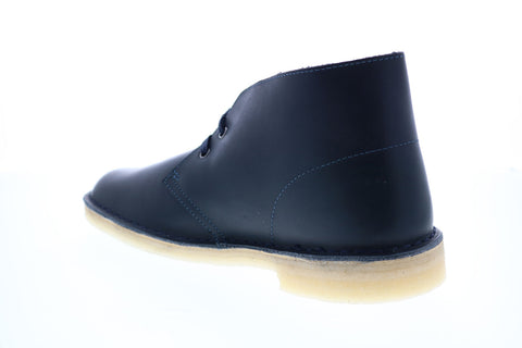 Clarks Desert Boot 26162400 Mens Blue Leather Lace Up Desert Boots
