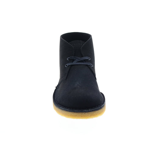 Clarks Desert Boot 26162582 Mens Black Suede Lace Up Desert Boots