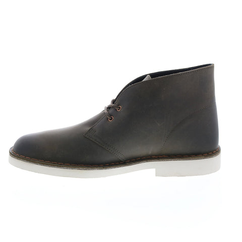 Clarks Desert Boot 2 26162606 Mens Green Leather Lace Up Desert Boots