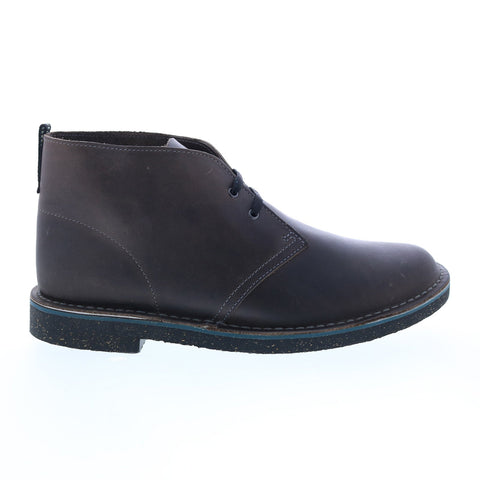 Clarks Bushacre 3 26162769 Mens Gray Leather Lace Up Chukkas Boots