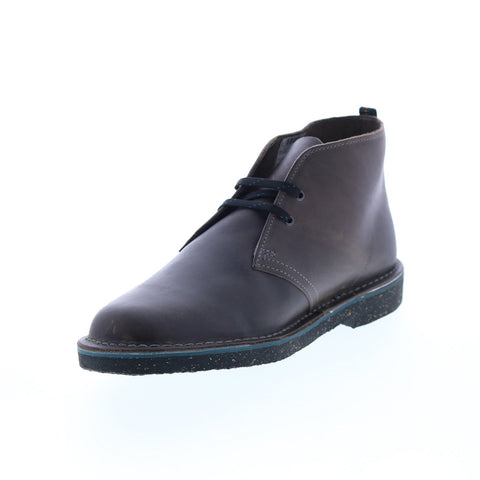 Clarks Bushacre 3 26162769 Mens Gray Wide Leather Lace Up Chukkas Boots