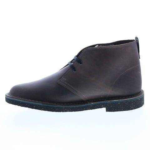 Clarks Bushacre 3 26162769 Mens Gray Leather Lace Up Chukkas Boots