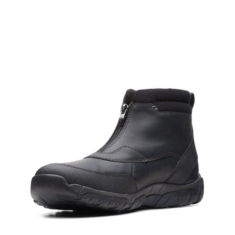 Clarks Grove Zip 26162797 Mens Black Leather Zipper Chukkas Boots