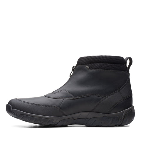 Clarks Grove Zip 26162797 Mens Black Leather Zipper Chukkas Boots