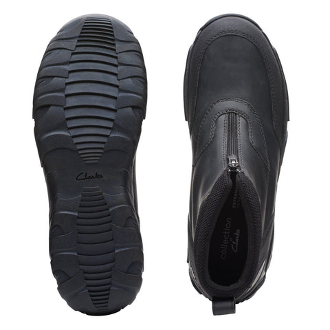 Clarks Grove Zip 26162797 Mens Black Leather Zipper Chukkas Boots
