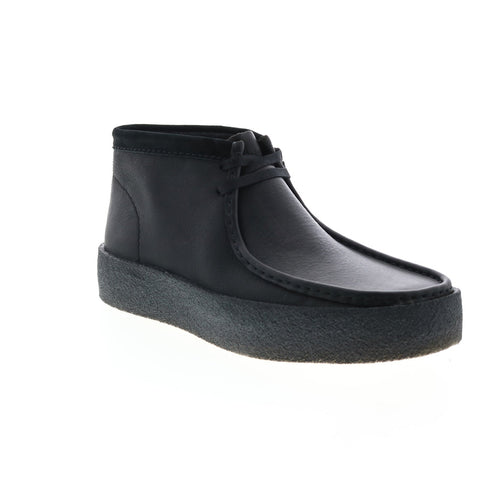Overveje begå afslappet Clarks Wallabee Cup Boot 26163169 Mens Black Leather Lace Up Chukkas B -  Ruze Shoes