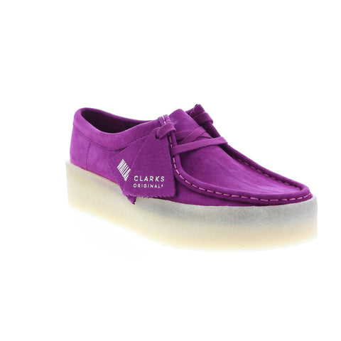 Clarks Wallabee Cup 26163273 Womens Purple Nubuck Lace Up Chukkas