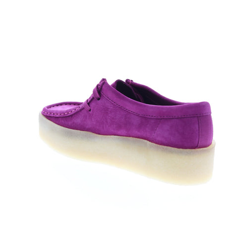Clarks Wallabee Cup 26163273 Womens Purple Nubuck Lace Up Chukkas Boots