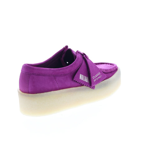 Clarks Wallabee Cup 26163273 Womens Purple Nubuck Lace Up Chukkas Boots