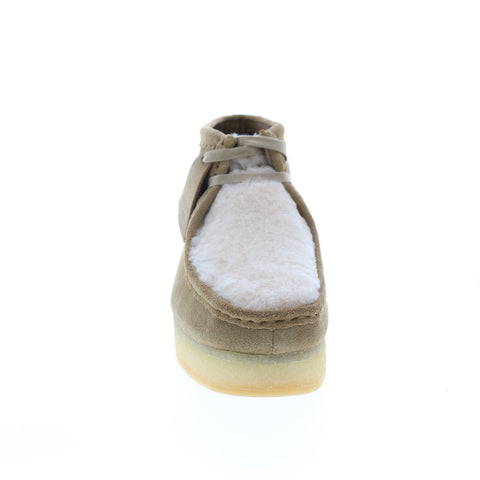 Clarks Wallabee Wedge 26163281 Womens Brown Suede Lace Up Chukkas Boots