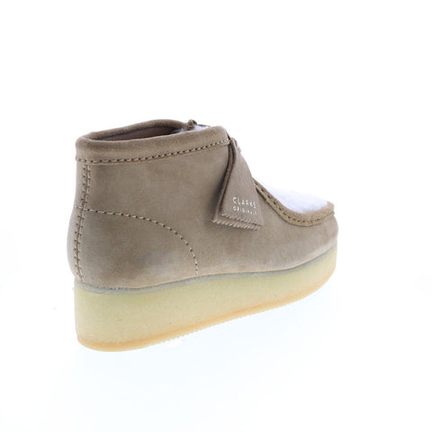 Clarks Wallabee Wedge 26163281 Womens Brown Suede Lace Up Chukkas Boots