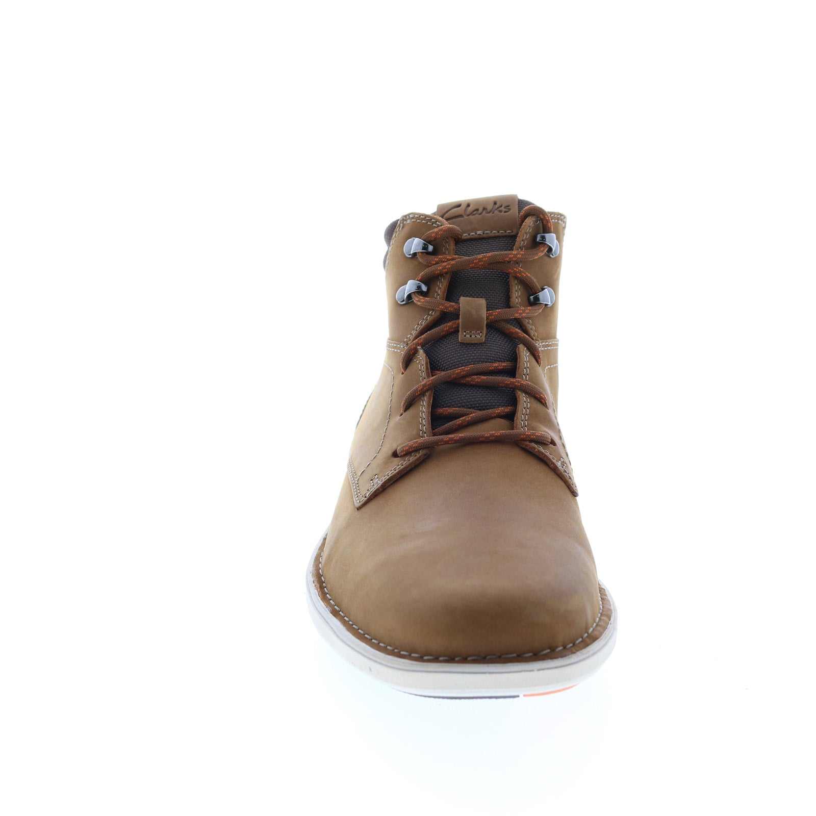 Clarks Larvik Mid Leather Lace Up Boot Dark Tan Oily BROOILLEA.jpg main image 4