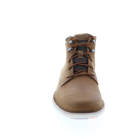 Clarks Larvik Mid 26163470 Mens Brown Leather Lace Up Casual Dress Boots 