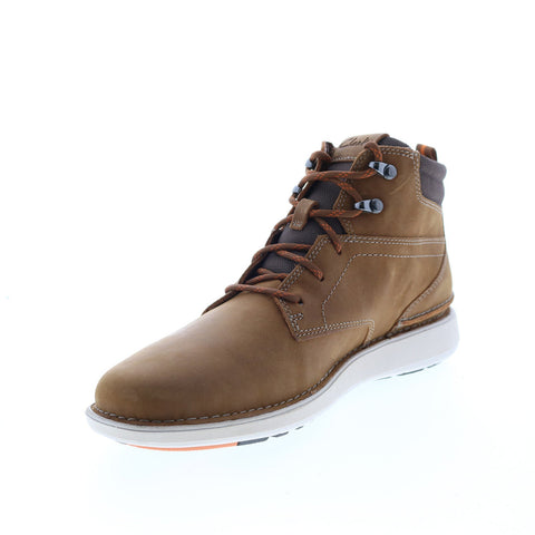 Clarks Larvik Mid 26163470 Mens Brown Leather Lace Up Casual Dress Boots 