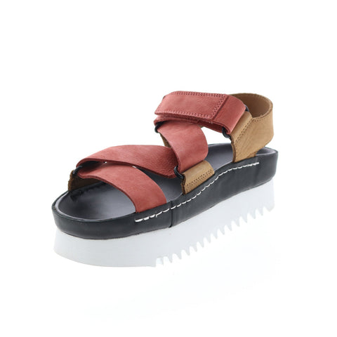 Clarks Ranger Elevated 26163497 Womens Brown Red Leather Slingback Sandals Shoes