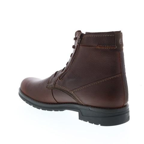 Clarks Morris High 26163576 Mens Brown Leather Lace Up Casual Dress Boots