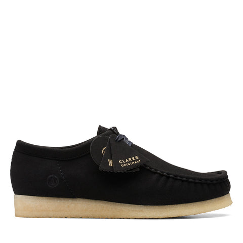 Clarks Wallabee 26163711 Mens Black Suede Oxfords & Lace Ups Casual Shoes