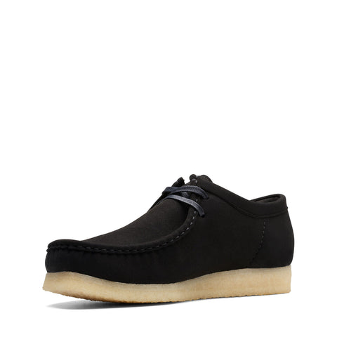 Clarks Wallabee 26163711 Mens Black Suede Oxfords & Lace Ups Casual Shoes