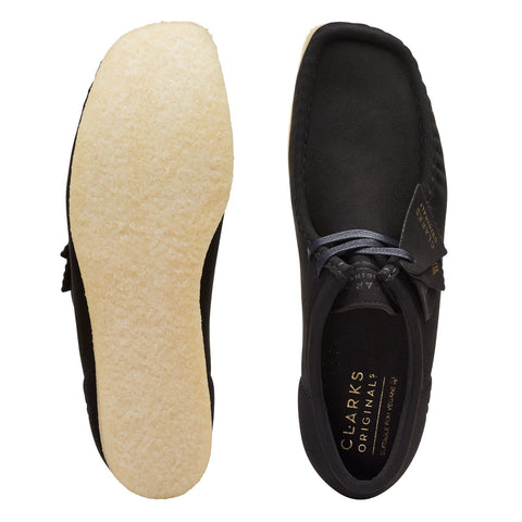 Clarks Wallabee 26163711 Mens Black Suede Oxfords & Lace Ups Casual Shoes