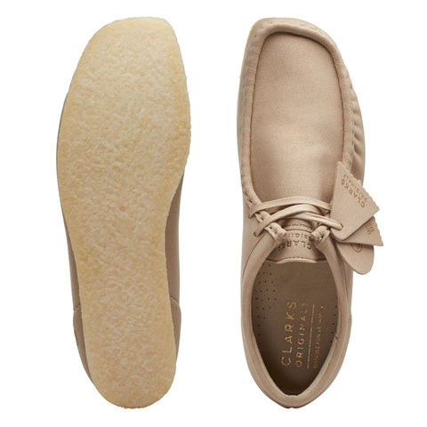 Clarks Wallabee 26163712 Mens Beige Suede Oxfords & Lace Ups Casual Shoes