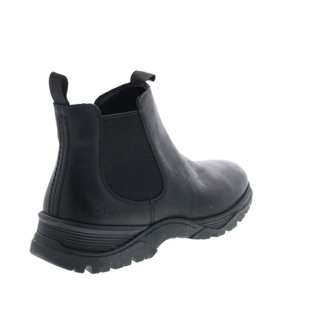 Clarks Topton Chelsea 26163753 Mens Black Leather Slip On Chelsea Boots