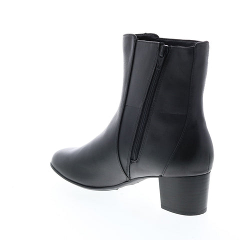 Clarks Vista Kendra 26163757 Womens Black Leather Heels Pumps Shoes