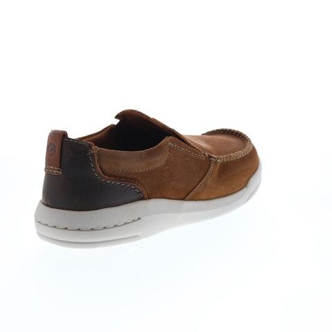 Clarks Driftway Step 26163856 Mens Brown Wide 2E Loafers & Slip Ons Casual Shoes