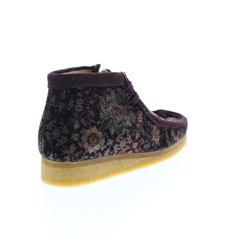 Clarks Wallabee Boot 26163920 Mens Burgundy Suede Lace Up Chukkas Boots