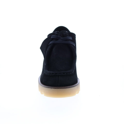 Clarks Wallabee Block 26164402 Womens Black Suede Lace Up Chukkas Boots
