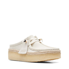 Clarks Wallabee Cup LO 26164430 Mens White Suede Lifestyle