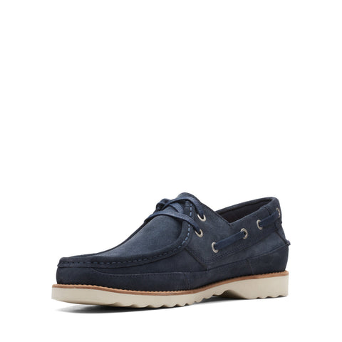 Clarks Durleigh Sail 26164454 Mens Blue Loafers & Slip Ons Boat Shoes