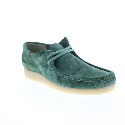 Clarks Wallabee 26164634 Mens Green Suede Lace Up Chukkas Boots