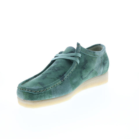 Clarks Wallabee 26164634 Mens Green Suede Lace Up Chukkas Boots