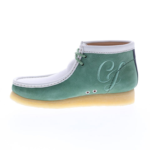 Clarks Wallabee Boot VCY 26165078 Mens Green Nubuck Lace Up Chukkas Boots