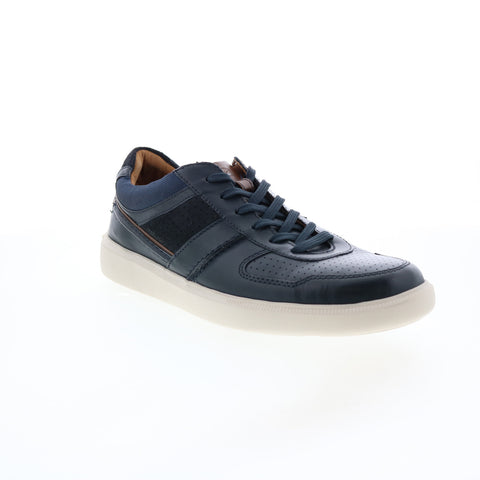 Clarks Cambro Race 26165306 Mens Blue Leather Lifestyle Sneakers Shoes