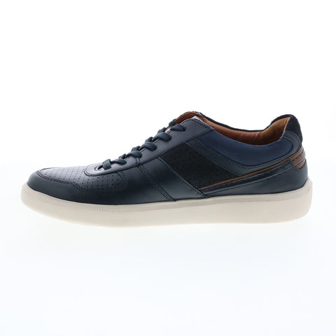 Clarks Cambro Race 26165306 Mens Blue Leather Lifestyle Sneakers Shoes