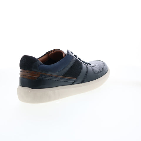 Clarks Cambro Race 26165306 Mens Blue Leather Lifestyle Sneakers Shoes