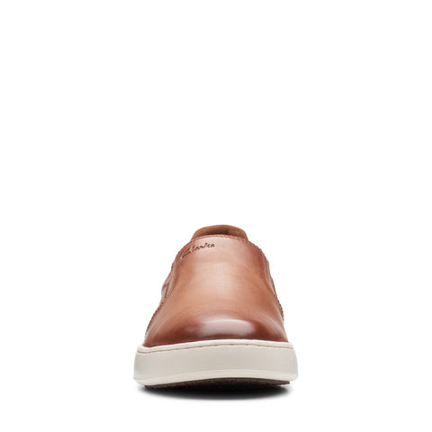 Clarks CourtLite Slip 26165489 Mens Brown Leather Lifestyle Sneakers Shoes