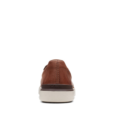 Clarks CourtLite Slip 26165489 Mens Brown Leather Lifestyle Sneakers Shoes